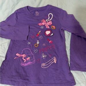 The Children's Place Purple Graphic Long Sleeve Tee
